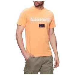 Clothing Men Short-sleeved t-shirts Napapijri Sayas Orange