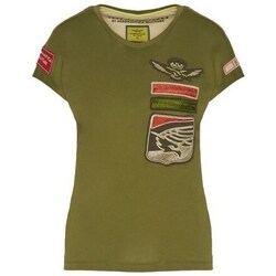 Clothing Women Short-sleeved t-shirts Aeronautica Militare TS2060DJ51007255 Green