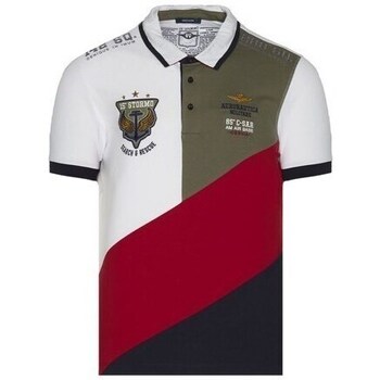 Clothing Men Short-sleeved t-shirts Aeronautica Militare PO1688P19994370 White, Navy blue, Red