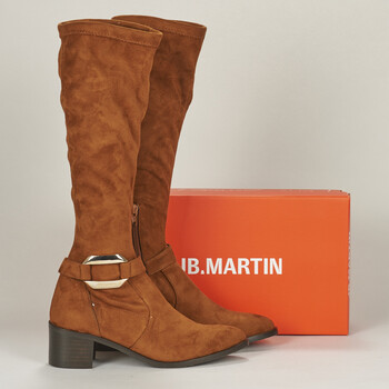 Shoes Women High boots JB Martin LEONOR Canvas / Suede / St / Camel