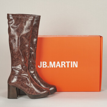 Shoes Women High boots JB Martin VIENNE Canvas / Vintage / St / Cognac