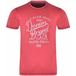 Clothing Men Short-sleeved t-shirts Guess Denim Dream Tee Red