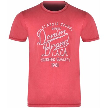Clothing Men Short-sleeved t-shirts Guess Denim Dream Tee Red