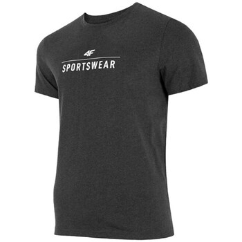 Clothing Men Short-sleeved t-shirts 4F SS23TTSHM539CIEMNYSZARYMELAN Grey
