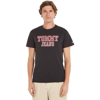 Clothing Men Short-sleeved t-shirts Tommy Hilfiger DM0DM16405BDS Black