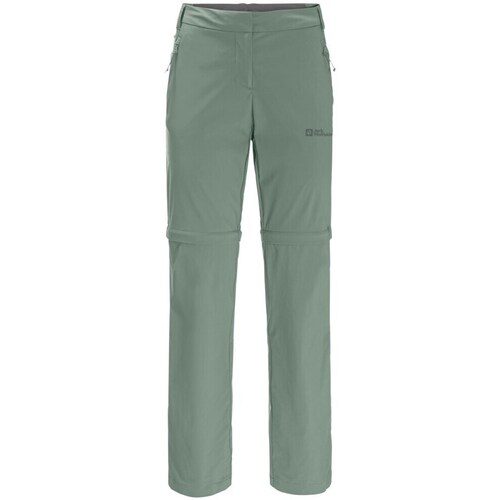 Clothing Women Trousers Jack Wolfskin Glastal Zip Off Pants W Green