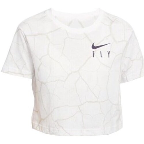 Clothing Women Short-sleeved t-shirts Nike Basketball Cropped Top Shirt Wmns White