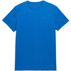 Clothing Men Short-sleeved t-shirts 4F SS23TTSHM536NIEBIESKI Blue