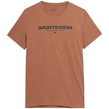 Clothing Men Short-sleeved t-shirts 4F SS23TTSHM364BRZ Brown