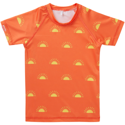 Clothing Children T-shirts & Polo shirts Grass & Air Recycled Swim-tee Orange