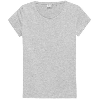 Clothing Women Short-sleeved t-shirts 4F SS23TTSHF580CHODNYJASNYSZARY Grey
