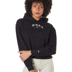 Clothing Women Sweaters Tommy Hilfiger Tommy Jeans Hoodie Black