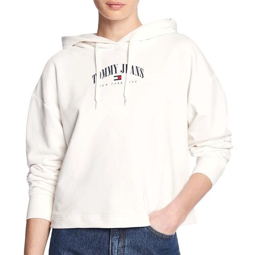 Clothing Women Sweaters Tommy Hilfiger Tommy Jeans Hoodie White
