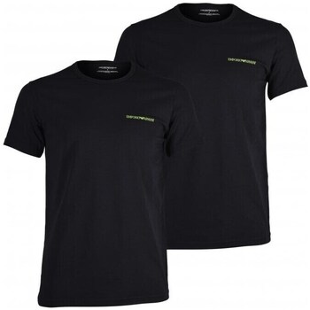 Clothing Men Short-sleeved t-shirts Emporio Armani 2PACK Black