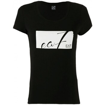 Clothing Women Short-sleeved t-shirts Emporio Armani 6GTT10TJ12Z Black