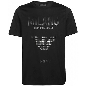 Clothing Men Short-sleeved t-shirts Emporio Armani Milano Black