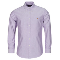 Clothing Men Long-sleeved shirts Polo Ralph Lauren CHEMISE COUPE DROITE EN OXFORD Purple