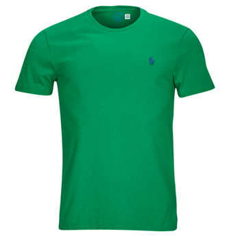 Clothing Men Short-sleeved t-shirts Polo Ralph Lauren T-SHIRT AJUSTE EN COTON Green / Green