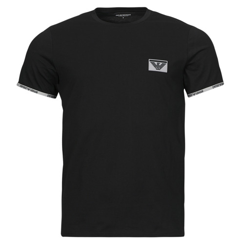 Clothing Men Short-sleeved t-shirts Emporio Armani PIPING LOGOBANG Black