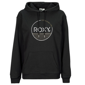 Clothing Women Sweaters Roxy SURF STOKED HOODIE TERRY Black