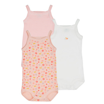 Clothing Girl Sleepsuits Petit Bateau LOT X3 Pink
