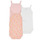 Clothing Girl Sleepsuits Petit Bateau LOT X3 Pink / Beige