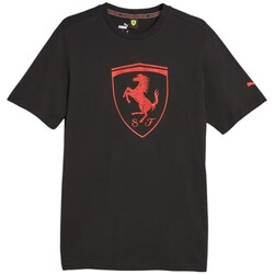 Clothing Men Short-sleeved t-shirts Puma FERRARI RACE TONAL BIG SHIELD Black