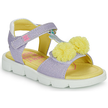 Shoes Girl Sandals Agatha Ruiz de la Prada SANDALIA CEREZAS Purple / Yellow