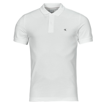 Clothing Men Short-sleeved polo shirts Calvin Klein Jeans CK EMBRO BADGE SLIM POLO White
