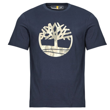 Clothing Men Short-sleeved t-shirts Timberland Camo Tree Logo Short Sleeve Tee Marine