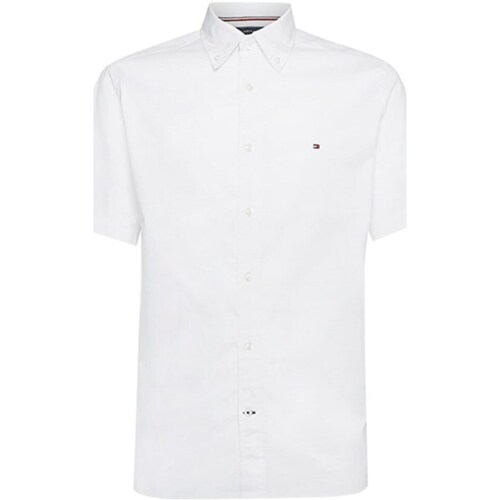 Clothing Men Long-sleeved shirts Tommy Hilfiger Flex White
