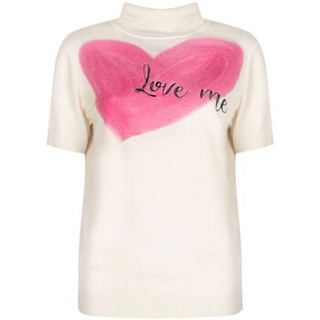 Clothing Women Short-sleeved t-shirts Trussardi 56M00159 Pink, Beige