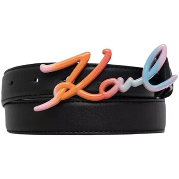 Clothes accessories Women Belts Karl Lagerfeld Signature Rainbow Black