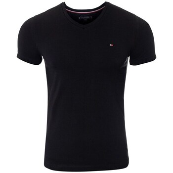Clothing Men Short-sleeved t-shirts Tommy Hilfiger Core Stretch SM Tee Black