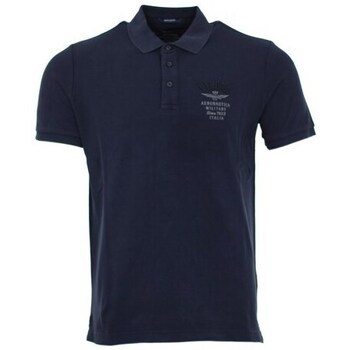 Clothing Men Short-sleeved t-shirts Aeronautica Militare polo męskie Black, Navy blue