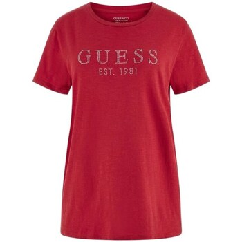 Clothing Women Short-sleeved t-shirts Guess W3GI76K8G01G532 Red