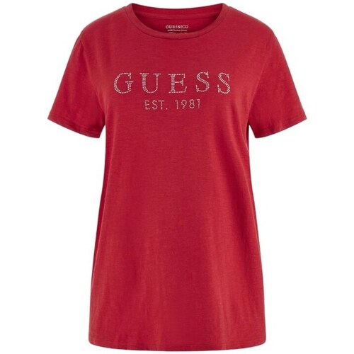 Clothing Women Short-sleeved t-shirts Guess W3GI76K8G01G532 Red
