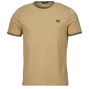 Fred Perry TWIN TIPPED T-SHIRT Beige / Black