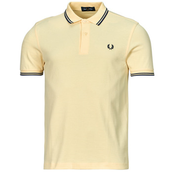 fred perry  twin tipped fred perry shirt  men's polo shirt in yellow