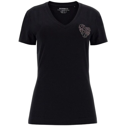 Clothing Women Short-sleeved t-shirts Guess W3BI33J1314JBLK Black