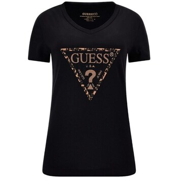 Clothing Women Short-sleeved t-shirts Guess W3BI43J1314JBLK Black
