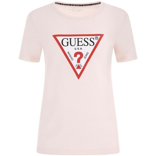 Clothing Women Short-sleeved t-shirts Guess W1YI1BI3Z14A60W Pink