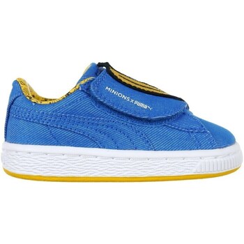 Shoes Children Low top trainers Puma Minions Basket Wrap ST Blue