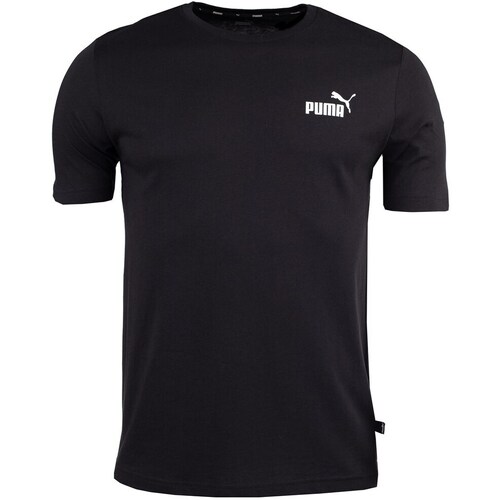 Clothing Men Short-sleeved t-shirts Puma Ess Small Logo Tee Black