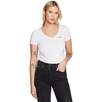 Clothing Women Short-sleeved t-shirts Pepe jeans PL505305800 White