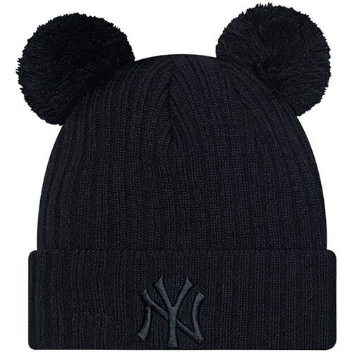 Clothes accessories Women Hats / Beanies / Bobble hats New-Era New Fem Double Pom New York Yankees Beanie Black