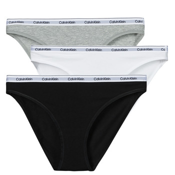Underwear Women Knickers/panties Calvin Klein Jeans BIKINI 3PK X3 Black / Grey / White