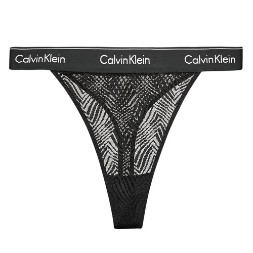 Underwear Women G-strings / Thongs Calvin Klein Jeans STRING THONG Black