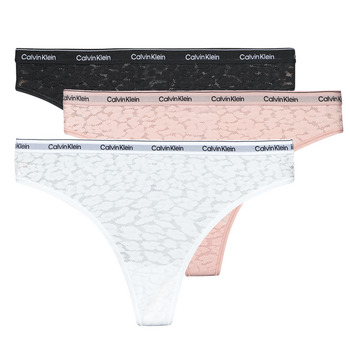Underwear Women Tanga briefs Calvin Klein Jeans BRAZILIAN 3PK X3 Black / White / Pink