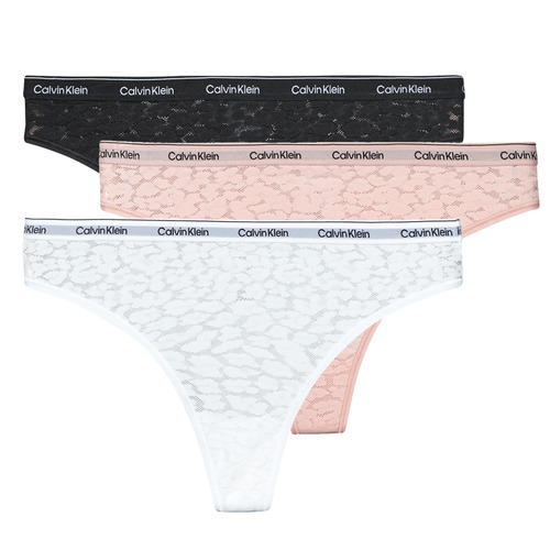 Underwear Women Tanga briefs Calvin Klein Jeans BRAZILIAN 3PK X3 Black / White / Pink